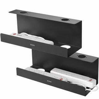 Foto 1 | Foto 1 | Bandejas De Gestión De Cables Vivo Para Debajo Del Escritorio, 43 Cm, Extra Profundas, Paquete De 2 - Venta Internacional.