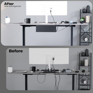 Foto 4 | Foto 4 | Bandejas De Gestión De Cables Vivo Para Debajo Del Escritorio, 43 Cm, Extra Profundas, Paquete De 2 - Venta Internacional.