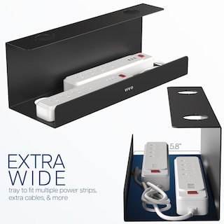 Foto 5 | Foto 5 | Bandejas De Gestión De Cables Vivo Para Debajo Del Escritorio, 43 Cm, Extra Profundas, Paquete De 2 - Venta Internacional.