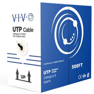 Foto 1 | Foto 1 | Cable Ethernet Vivo Cable-v012 Cat6, 500 Pies, Resistente Al Agua, Negro - Venta Internacional.
