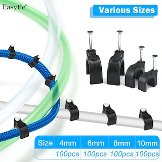 Foto 5 | Foto 5 | Clips Easytle Black Para Gestión De Cables, 400 Unidades, Color Negro - Venta Internacional.