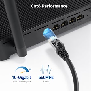 Foto 3 | Foto 3 | Cable Ethernet Matters Cat 6 10 Gbps 15 M Negro - Venta Internacional.