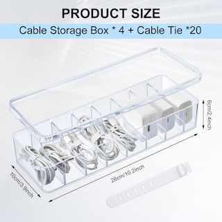 Foto 2 | Foto 2 | Organizador De Cables Tatuo, 4 Unidades Con 40 Bridas De Plástico Transparente - Venta Internacional.