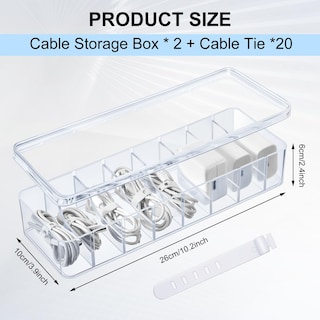 Foto 2 | Foto 2 | Organizador De Cables Tatuo, 2 Unidades Con 20 Bridas De Plástico Transparente - Venta Internacional.