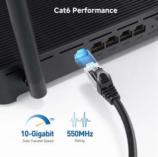 Foto 3 | Foto 3 | Cable Ethernet Matters Cat 6, 10 Gbps, 14 Pies, Negro, Paquete De 5 - Venta Internacional.