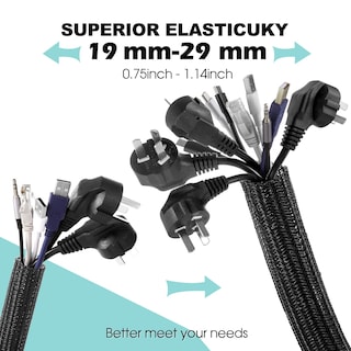 Foto 3 | Foto 3 | Funda Para Cables Agptek, Paquete De 2, 5 Pies A 1.2 Pulgadas, Organizador De Cables Para Debajo Del - Venta Internacional.