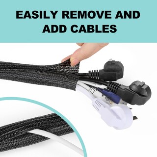 Foto 4 | Foto 4 | Funda Para Cables Agptek, Paquete De 2, 5 Pies A 1.2 Pulgadas, Organizador De Cables Para Debajo Del - Venta Internacional.