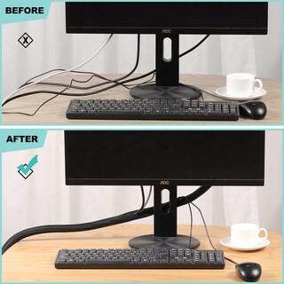 Foto 6 | Foto 6 | Funda Para Cables Agptek, Paquete De 2, 5 Pies A 1.2 Pulgadas, Organizador De Cables Para Debajo Del - Venta Internacional.
