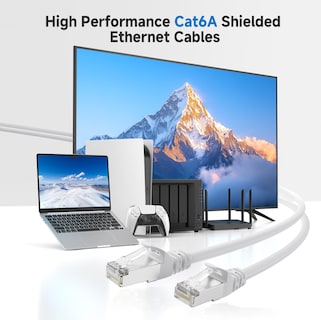 Foto 2 | Foto 2 | Cable Ethernet Matters Cat 6a, 10 Gbps, 35 Pies, Blanco - Venta Internacional.