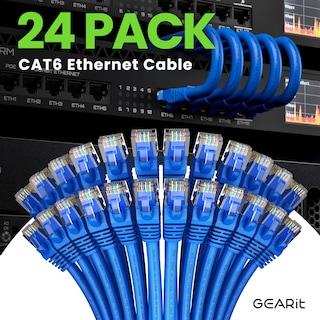 Foto 2 | Foto 2 | Cable Ethernet Gearit Cat6 30 Cm Azul (paquete De 24) - Venta Internacional.