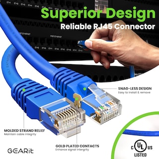 Foto 4 | Foto 4 | Cable Ethernet Gearit Cat6 30 Cm Azul (paquete De 24) - Venta Internacional.