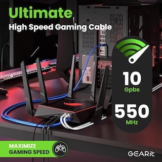 Foto 5 | Foto 5 | Cable Ethernet Gearit Cat 6 De 1,8 M (6 Pies), Paquete De 10 Gbps, Azul - Venta Internacional.