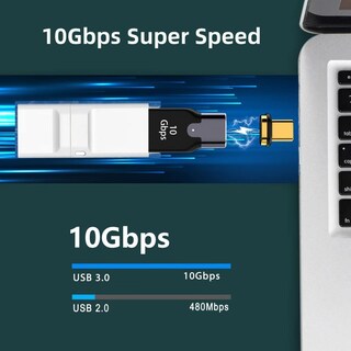 Foto 4 | Foto 4 | Adaptador De Conector Magnético Usb C Chenyang Usb Tipo C Macho A Usb 3.0 Tipo A Hembra - Venta Internacional.