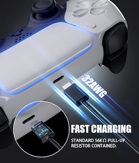 Foto 3 | Foto 3 | Cable De Carga Panpeo Usb C Para Controlador Ps5, Paquete De 2 M - Venta Internacional.
