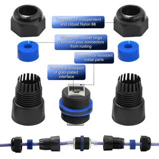 Foto 5 | Foto 5 | Acoplador Rj45 Impermeable Vcelink Ip68 Cat6/cat5e/cat5 Paquete De 6 - Venta Internacional.