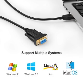 Foto 5 | Foto 5 | Adaptador Serie Usb A Rs232 Cablecreation Con Chip Ftdi De 3 M - Venta Internacional.
