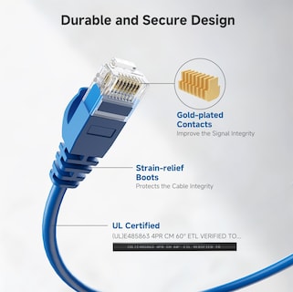 Foto 5 | Foto 5 | Cable Ethernet Matters 10 Gbps Cat 6 7 Pies Azul Paquete De 5 - Venta Internacional.
