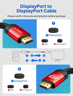 Foto 7 | Foto 7 | Cable Displayport Jsaux 8k 1.4 De 10 Pies (8k @60hz 2k @240hz 4k @144hz) - Venta Internacional.