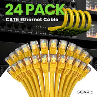 Foto 2 | Foto 2 | Cable Ethernet Gearit Cat 6 De 0 9 M (3 Pies) Paquete De 24 Unidades 10 Gbps Rj45 - Venta Internacional.