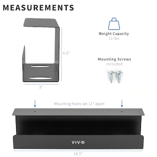 Foto 6 | Foto 6 | Bandeja De Gestión De Cables Vivo Para Debajo Del Escritorio 43 Cm Negra Desk-ac06-1c - Venta Internacional.