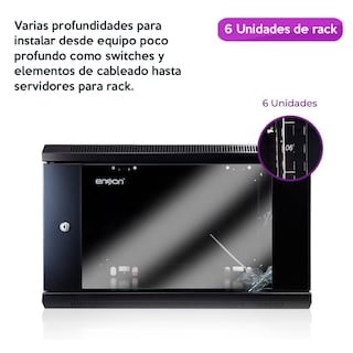 Foto 3 | Foto 3 | Gabinete para Pared para Equipo de Telecomunicaciones Ens-rkgb6u Enson color Negro