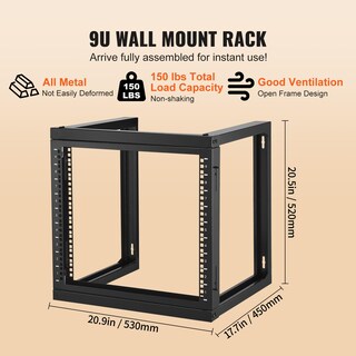 Foto 4 | Foto 4 | Soporte De Pared Para Servidores Vevor 9u Para Equipos De Ti De 19 Pulgadas - Venta Internacional.