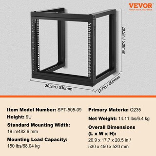 Foto 7 | Foto 7 | Soporte De Pared Para Servidores Vevor 9u Para Equipos De Ti De 19 Pulgadas - Venta Internacional.