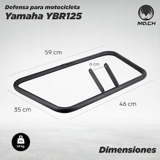 Foto 2 | Foto 2 | Defensa para Motocicleta Genérica YBR125 color Negro