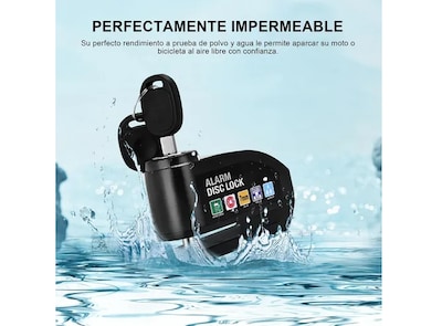 Foto 4 | Foto 4 | Candado Xtellar Para Moto Con Alarma Y Doble Llave - Impermeable Y Resistente