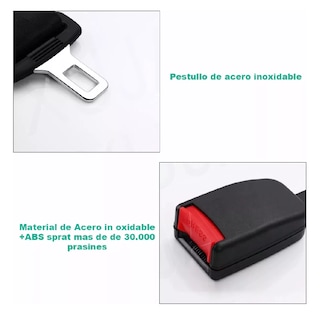 Foto 3 | Foto 3 | Cinturón De Seguridad De 3 Puntos Universal Retráctil 2pzs Negro