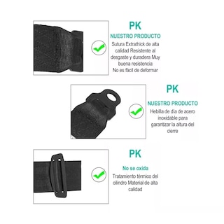 Foto 4 | Foto 4 | Cinturón De Seguridad De 3 Puntos Universal Retráctil 2pzs Negro