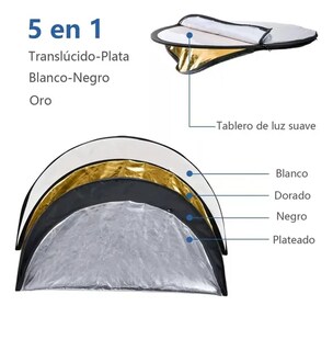 Foto 3 | Foto 3 | Reflector Xtellar Profesional 5 En 1 Para Fotografía, Iluminación Y Retratos De 60 Cm