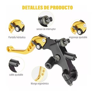 Foto 4 | Foto 4 | Maneta Universal Belug de Freno de Motocicleta 22 cm color Negro