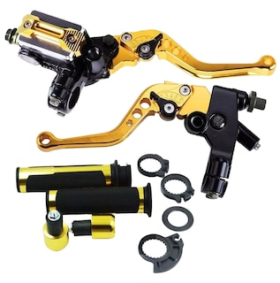 Foto 1 | Foto 1 | Palancas De Manillar Embrague Y Freno Universales Para Moto 22mm Dorado