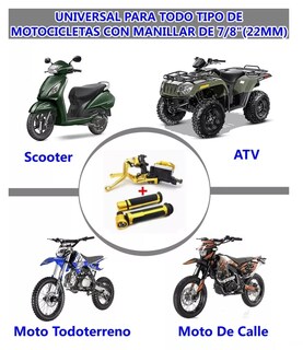 Foto 2 | Foto 2 | Palancas De Manillar Embrague Y Freno Universales Belug 22mm Dorado Para Moto