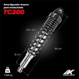 Foto 2 | Foto 2 | Amortiguador Trasero Kinlley Para Moto Tc 200