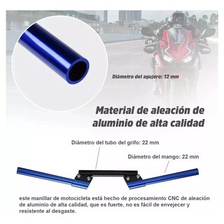 Foto 2 | Foto 2 | Manubrio Deportivo Para Moto Universal Eo Safe Imports Esi-20917 Azul
