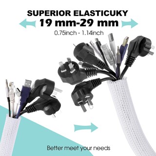 Foto 3 | Foto 3 | Venta Internacional - Funda para Cables Agptek Blanca 1,5 m Paquete de 2