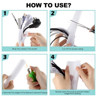 Foto 7 | Foto 7 | Venta Internacional - Funda para Cables Agptek Blanca 1,5 m Paquete de 2