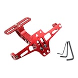 Soporte Placa Belug Universal Para Moto Ajustable Con Luces Led Rojo