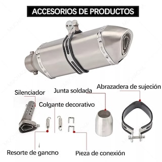 Foto 2 | Foto 2 | Escape Silenciador para Moto Eo Safe Imports Esi-6217 color Plata