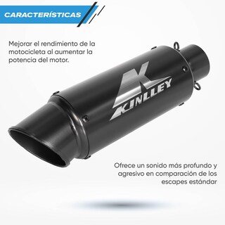 Foto 3 | Foto 3 | Escape Para Motocicleta Kinlley Deportivo Color Negro