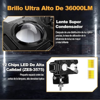 Foto 3 | Foto 3 | Par de Faros Auxiliares Malubero Led Alta/ Baja Luz 80w para Moto/ Auto