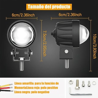 Foto 3 | Foto 3 | Par de Faros de Lupa para Auto y Moto