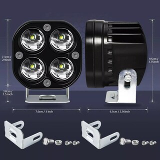 Foto 5 | Foto 5 | Faros Eo Safe Imports ESI-4589 color Negro 40w para Motocicleta o Jeep 1 Par