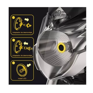 Foto 5 | Foto 5 | Faro LED H4 Eo Safe Imports Esi-7619 color Gris para Moto Luz Alta y Baja