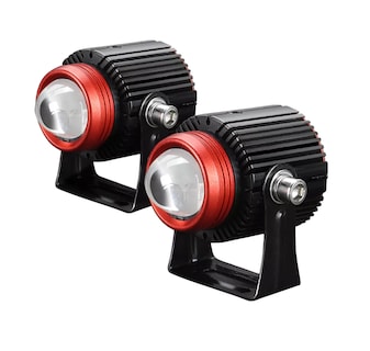 Foto 1 | Foto 1 | Par de Faros de 120 W Auxiliares Alta Baja Auto Moto Doble color Negro Línea Rojo