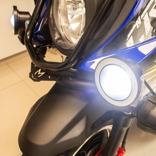 Foto 8 | Foto 8 | Faros Auxiliares Para Motocicleta Ojo De Angel Con Base Luz Blanca Azul Kinlley