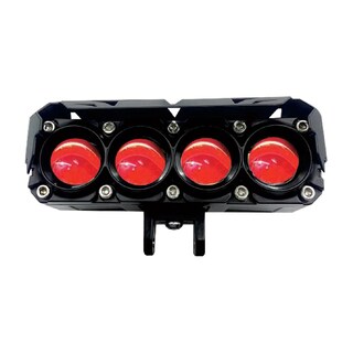 Foto 1 | Foto 1 | Faro Led Para Moto Rasen Rectangular 4 Ojos De Diablo 3200lm 4 Led Con Lupa 12-60v 34w