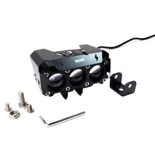 Foto 3 | Foto 3 | Faro Led Para Moto Rasen Rectangular 3 Ojos De Diablo 2900lm 3 Led Con Lupa 12-30v 45w